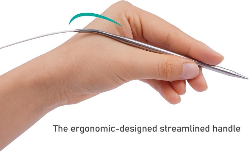 BsHooker Circular Knitting Needles 32inches/80cm,Size US 10.75(7mm) Stainless Steel Round Knitting Needles for Handmade Knitting DIY - Image 5